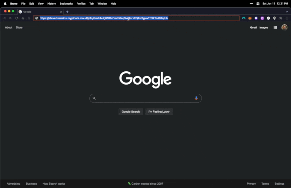 Fast loading of a file using a dedicated gateway